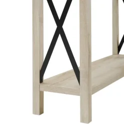 White Oak Farmhouse X-Frame Console Table-Kirkland's Home Cheap