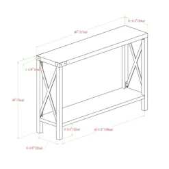 White Oak Farmhouse X-Frame Console Table-Kirkland's Home Cheap