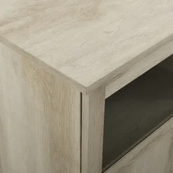 White Oak Glass Paneled Door Tv Stand-Kirkland's Home Cheap
