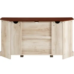 White Oak Sliding Barn Doors Corner Tv Stand-Kirkland's Home Best Sale