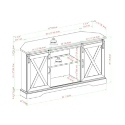 White Oak Sliding Barn Doors Corner Tv Stand-Kirkland's Home Best Sale