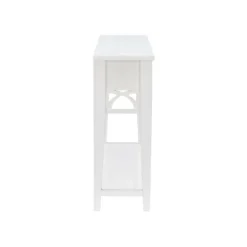 White Or Teal Paneled Fretwork Console Table-Kirkland's Home Online