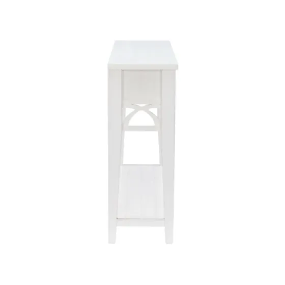 White Or Teal Paneled Fretwork Console Table-Kirkland's Home Online