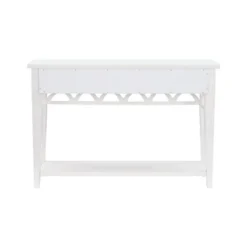 White Or Teal Paneled Fretwork Console Table-Kirkland's Home Online