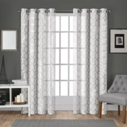 White Paton Curtain Panel Set, 108 In.-Kirkland's Home Store