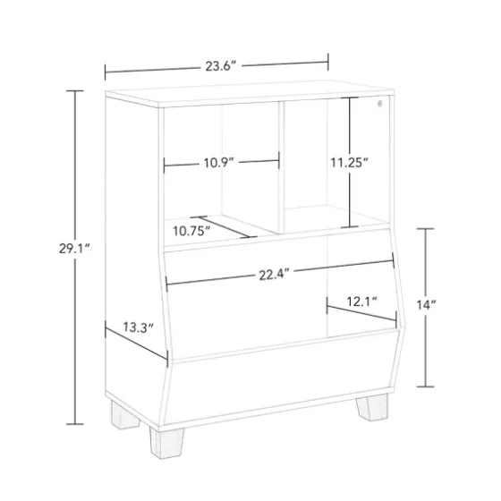 White Pine Catch-All Toy Organizer With Cubbies-Kirkland's Home Best Sale