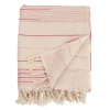 White Pink Striped Fringe Throw Blanket-Kirkland's Home Best Sale