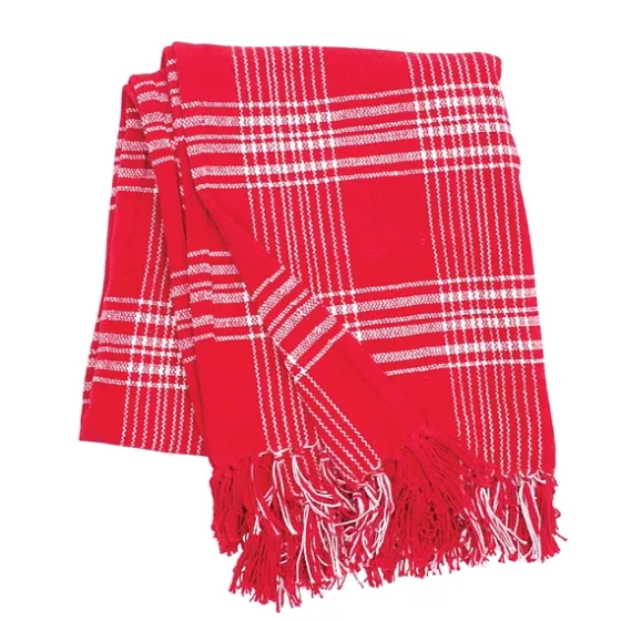 White Plaid Christmas Throw Blanket-Kirkland's Home Fashion