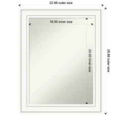 White Raised Frame Wall Mirror-Kirkland's Home Outlet