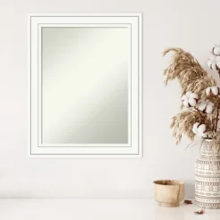 White Raised Frame Wall Mirror-Kirkland's Home Outlet