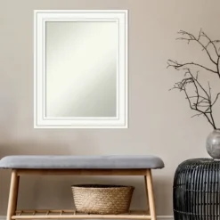 White Raised Frame Wall Mirror-Kirkland's Home Outlet