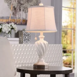 White Resin Swirl Table Lamp-Kirkland's Home Flash Sale