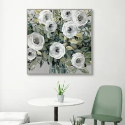 White Rose Parade Framed Canvas Art Print-Kirkland's Home Best