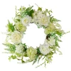 White Roses And Geraniums Wreath-Kirkland's Home Discount