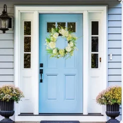 White Roses And Geraniums Wreath-Kirkland's Home Discount