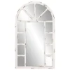 White Rustic Windowpane Arch Mirror-Kirkland's Home Online