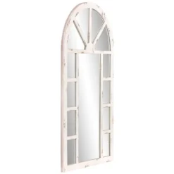 White Rustic Windowpane Arch Mirror-Kirkland's Home Online
