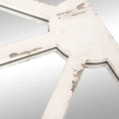 White Rustic Windowpane Arch Mirror-Kirkland's Home Online