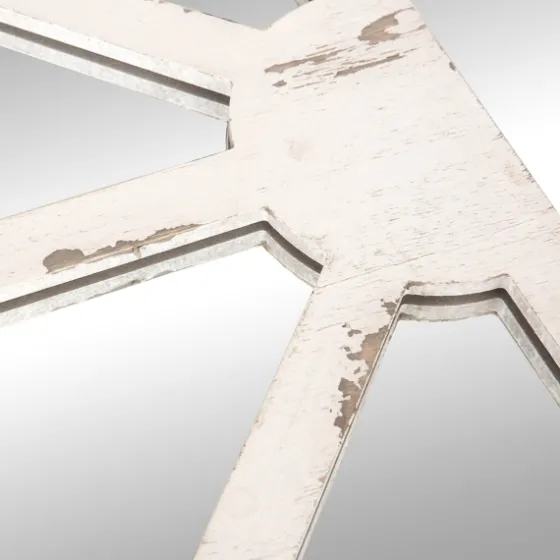 White Rustic Windowpane Arch Mirror-Kirkland's Home Online