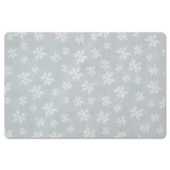 White Snowflake Christmas Kitchen Mat-Kirkland's Home Flash Sale