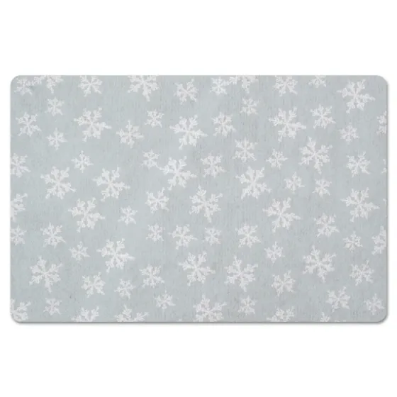 White Snowflake Christmas Kitchen Mat-Kirkland's Home Flash Sale
