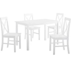 White Solid Wood 5-Pc. Dining Set-Kirkland's Home Fashion