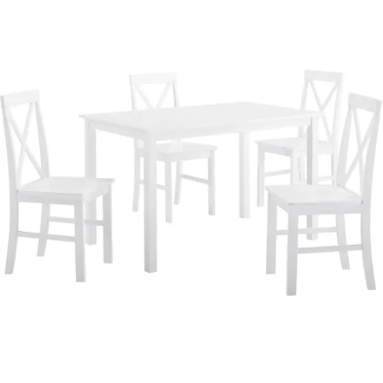 White Solid Wood 5-Pc. Dining Set-Kirkland's Home Fashion
