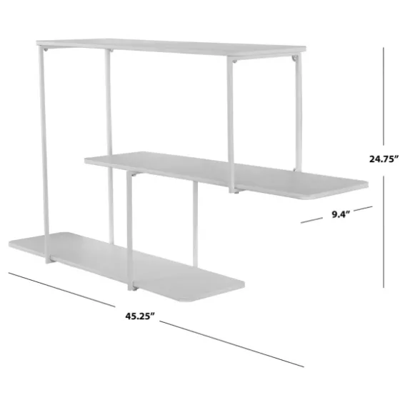 White Staggered 3-Tier Wall Shelf-Kirkland's Home Online