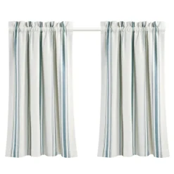 White Stripe Cafe Curtain Panel Set, 36 In.-Kirkland's Home New
