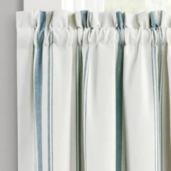 White Stripe Cafe Curtain Panel Set, 36 In.-Kirkland's Home New