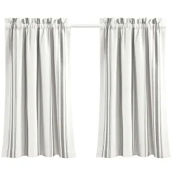 White Stripe Cafe Curtain Panel Set, 36 In.-Kirkland's Home Sale