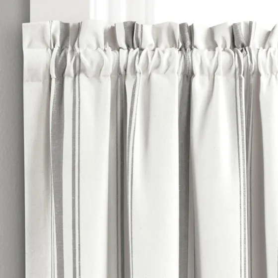 White Stripe Cafe Curtain Panel Set, 36 In.-Kirkland's Home Sale