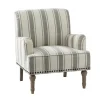 White Stripe Upholstered Accent Chair-Kirkland's Home Cheap