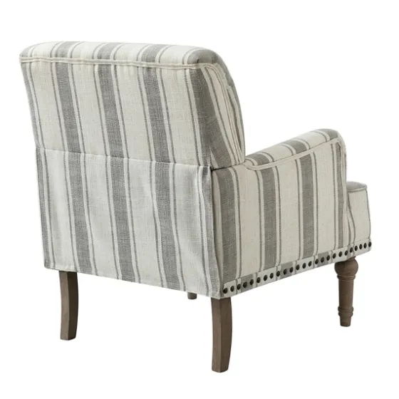 White Stripe Upholstered Accent Chair-Kirkland's Home Cheap
