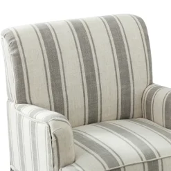 White Stripe Upholstered Accent Chair-Kirkland's Home Cheap
