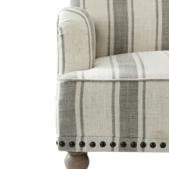 White Stripe Upholstered Accent Chair-Kirkland's Home Cheap
