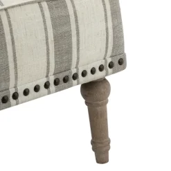 White Stripe Upholstered Accent Chair-Kirkland's Home Cheap
