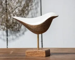 White Swoop Mango Wood Bird Sculpture-Kirkland's Home Flash Sale