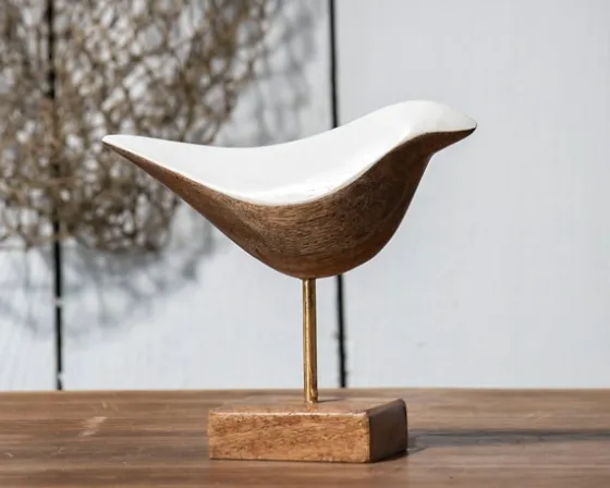 White Swoop Mango Wood Bird Sculpture-Kirkland's Home Flash Sale