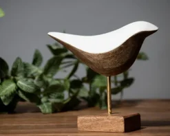 White Swoop Mango Wood Bird Sculpture-Kirkland's Home Flash Sale