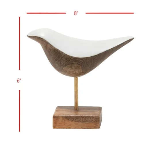 White Swoop Mango Wood Bird Sculpture-Kirkland's Home Flash Sale
