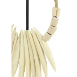 White Teak Wood Necklace Sculpture-Kirkland's Home Shop