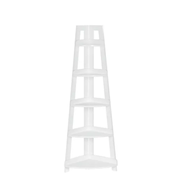 White 5-Tier Corner Ladder Bookshelf-Kirkland's Home Hot
