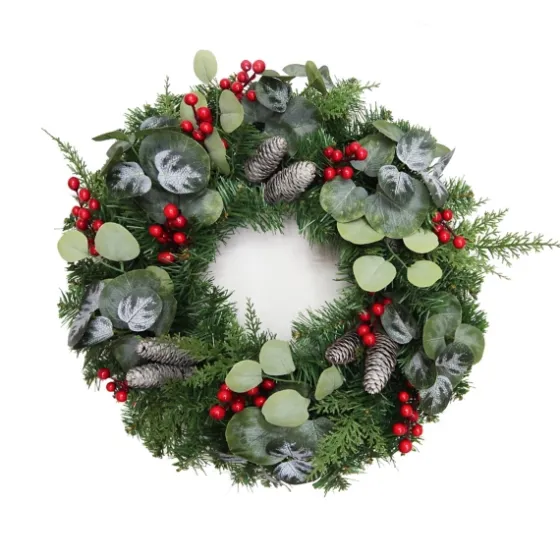 White Tip Pinecone And Eucalyptus Wreath-Kirkland's Home Flash Sale