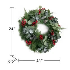 White Tip Pinecone And Eucalyptus Wreath-Kirkland's Home Flash Sale