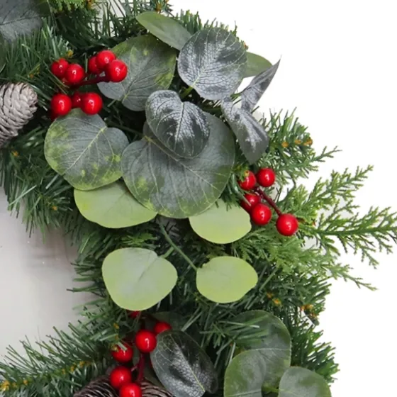 White Tip Pinecone And Eucalyptus Wreath-Kirkland's Home Flash Sale