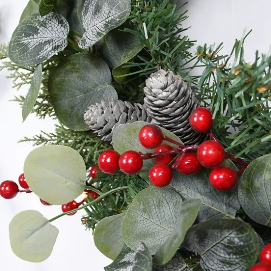 White Tip Pinecone And Eucalyptus Wreath-Kirkland's Home Flash Sale