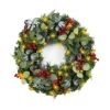 White Tip Pinecone And Eucalyptus Pre-Lit Wreath-Kirkland's Home Store