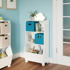 White Toy Organizer Cubby Bookshelf-Kirkland's Home Clearance