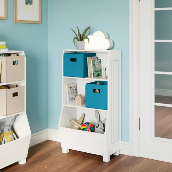 White Toy Organizer Cubby Bookshelf-Kirkland's Home Clearance